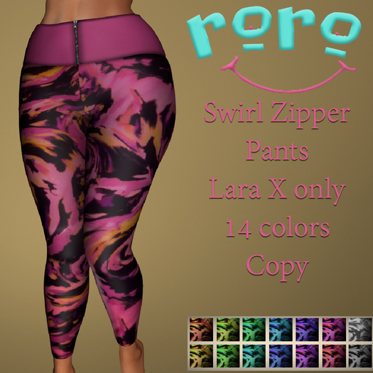 @rOrO Swirl Zipper Pants Unpack Me