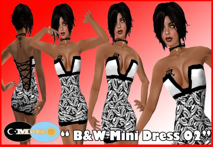 M@S B&W Mini Dress 02