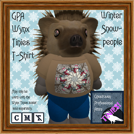 GPA Wynx Tinies T-Shirt - Winter Snowpeople Print