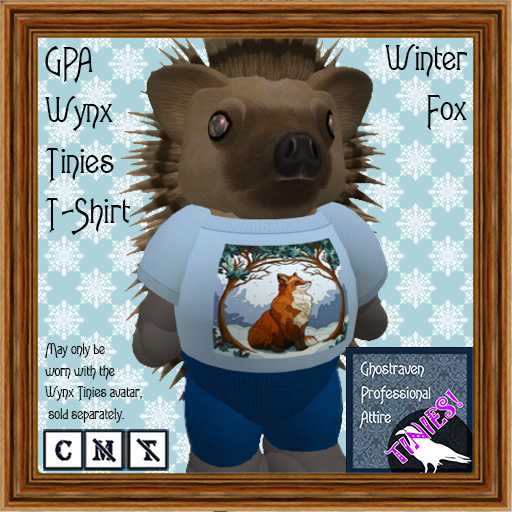 GPA Wynx Tinies T-Shirt - Winter Fox Print