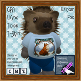 GPA Wynx Tinies T-Shirt - Winter Fox Print