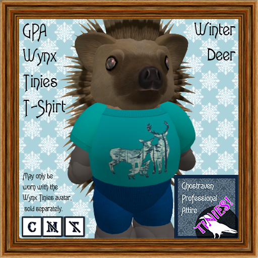 GPA Wynx Tinies T-Shirt - Winter Deer Print