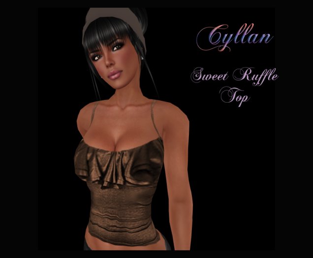 Cyllan:: Sweet Ruffle Top - Cocoa