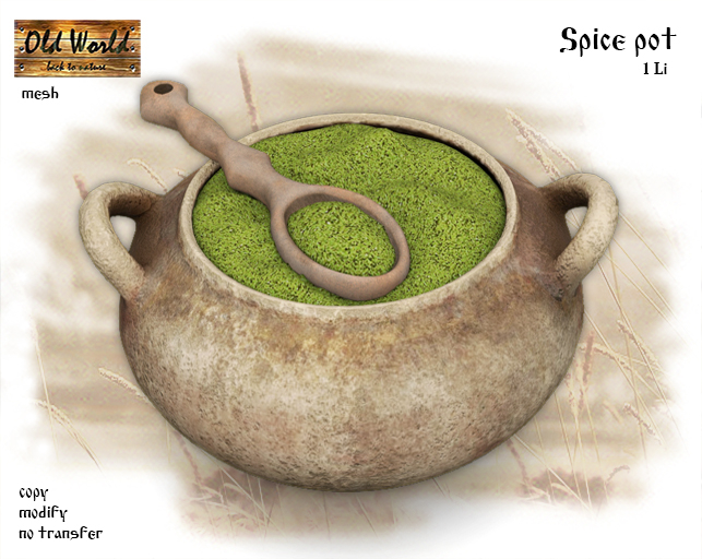 Spice pot v1 - Old World - Rustic / Medieval Furniture