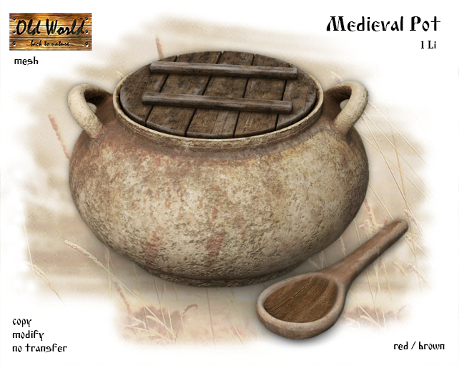 Medieval Pot v1 - Old World - Rustic Furniture