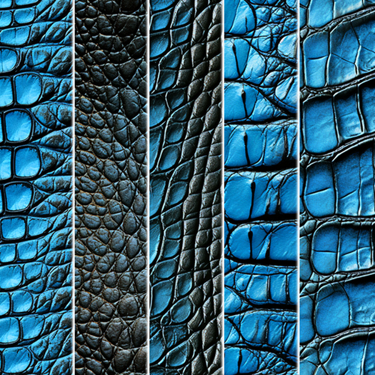 5pc Blue black 3D alligator texture seamless *Full Perm*