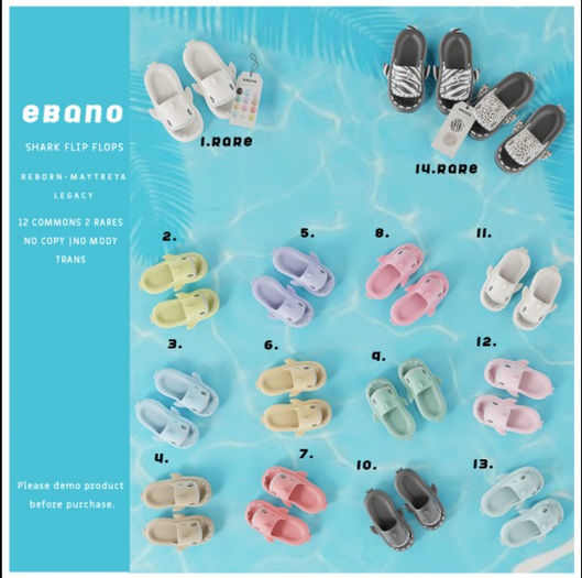 3.Ebano Shark Flip Flops Legacy BLUE
