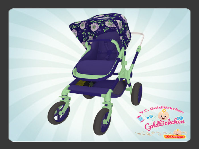 Zooby Stroller HUD - Fancy Floral Pattern