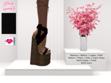 YOURMOM /\ -  Lizzo Heels ' Black Sparkle