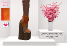 YOURMOM /\ - Lizzo Heels ' Orange Smear