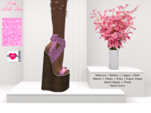 YOURMOM /\ - Lizzo Heels ' Pink White Stars