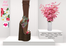 YOURMOM /\ - Lizzo Heels ' Red White Flowers