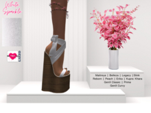 YOURMOM /\ - Lizzo Heels ' White Sparkle