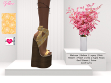 YOURMOM /\ - Lizzo Heels ' Yellow Pattern