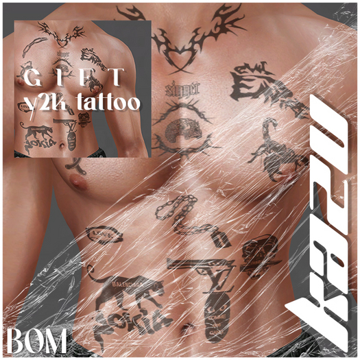 KAZU // y2k tattoo GIFT (bom)