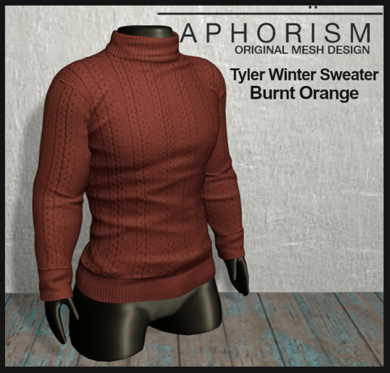 !APHORISM! Tyler Winter Sweater - Burnt Orange