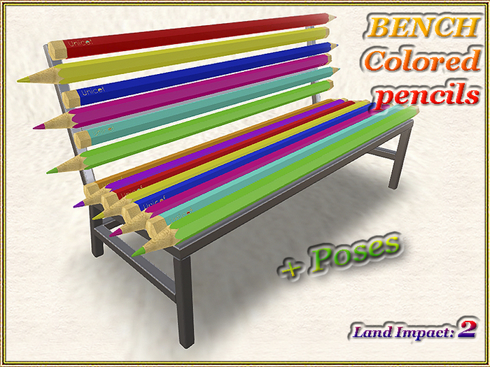 BENCH - Colored pencils - x2 Seats (2 LI) (Full perm)