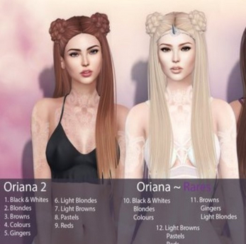 Second Life Marketplace - 1. TRUTH HAIR Oriana 2 [Black & Whites] Boxed