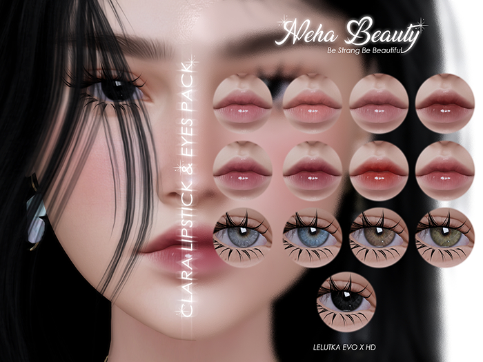 NEHA BEAUTY - CLARA LIPSTICK & EYES PACK LELUTKA EVO X HD