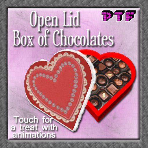 Heart box of chocolates, Touch for candy! Valentine's Day