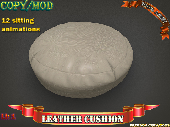 Leather cushion-Freedom creations