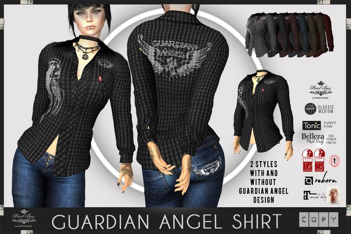 PIXEL BOX - Guardian Angel shirt fitmesh 