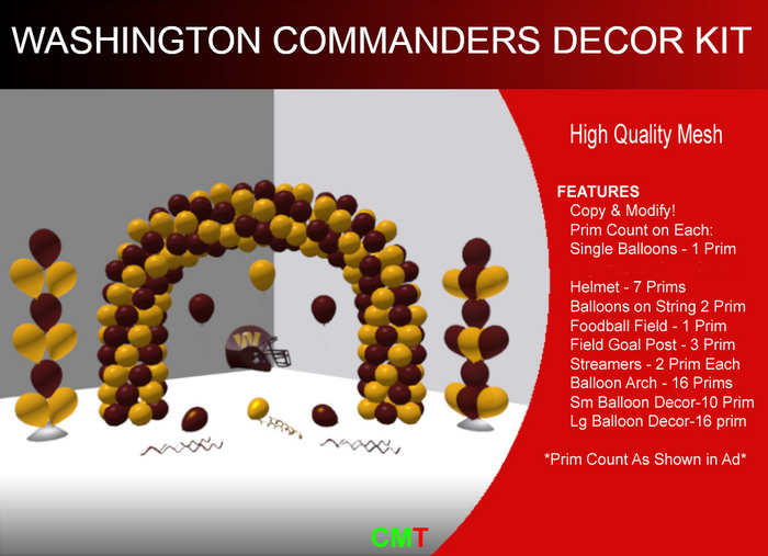 Washington Commanders Decor Kit