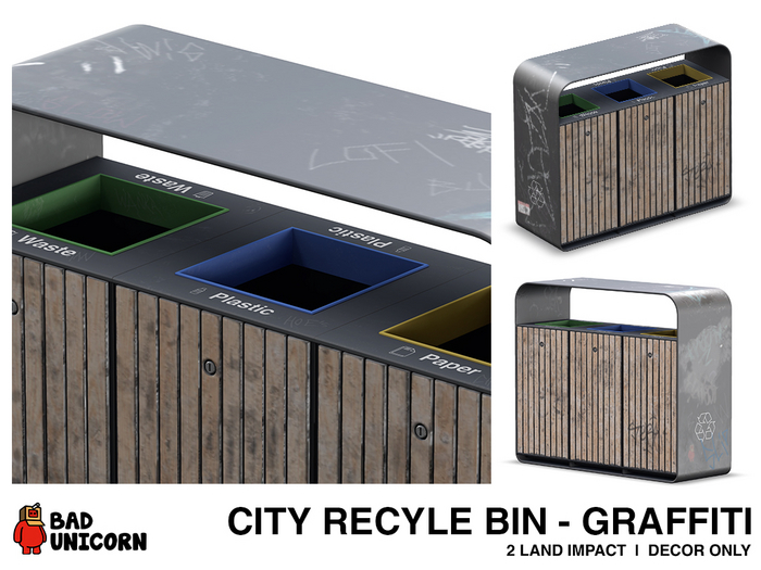 City Recycle Bin - Graffiti