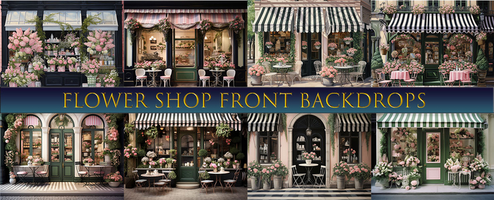 SATO - Flower Shop Front Blogger backdrop textures