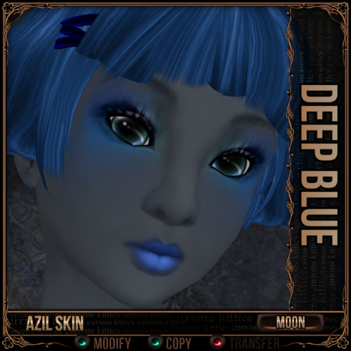 =^.^= Curious Kitties - Azil Moon Skin - Deep Blue