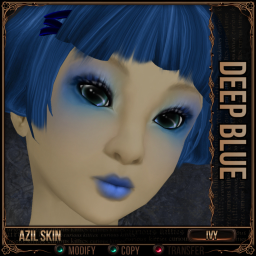 =^.^= Curious Kitties - Azil Ivy Skin - Deep Blue
