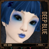=^.^= Curious Kitties - Azil Peach Skin - Deep Blue