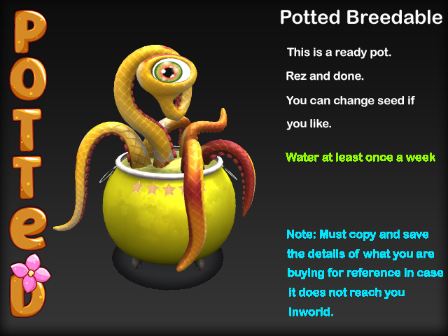 Potted ~ Sorcerer's Stew Karnivore Pot - Yellow