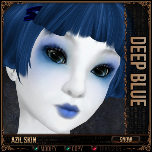 =^.^= Curious Kitties - Azil Snow Skin - Deep Blue