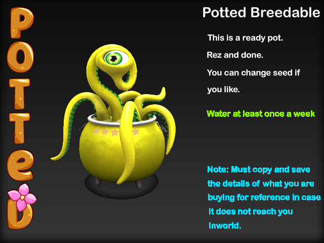 Potted ~ Sorcerer's Stew Karnivore Pot - Yellow