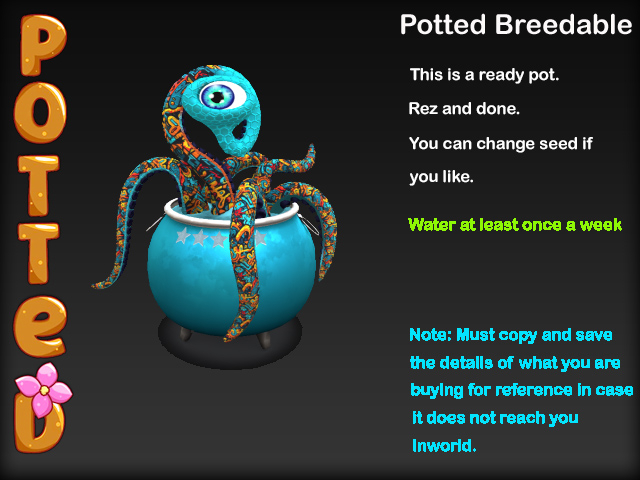 Potted ~ Sorcerer's Stew Karnivore Pot - Teal 1