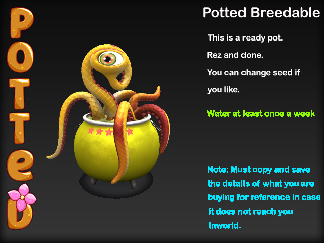 Potted ~ Sorcerer's Stew Karnivore Pot - Yellow