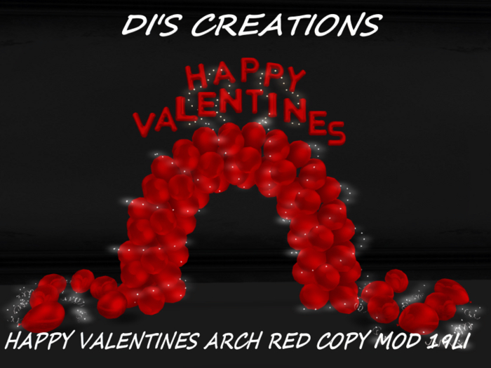 HAPPY VALENTINESS ARCH RED