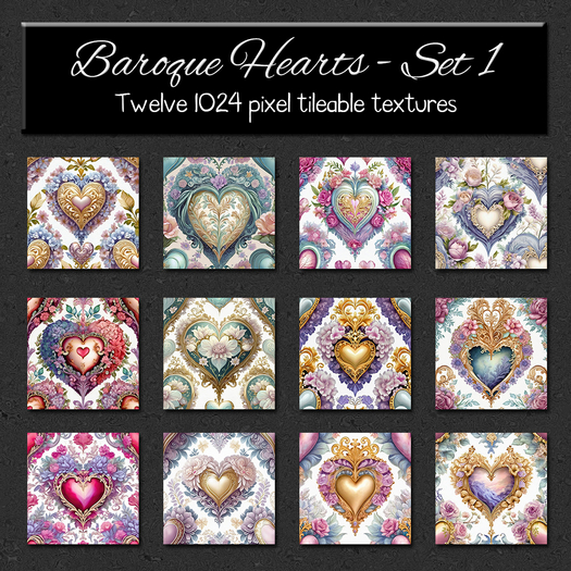 *Wallflowers* Baroque Hearts - Set 1