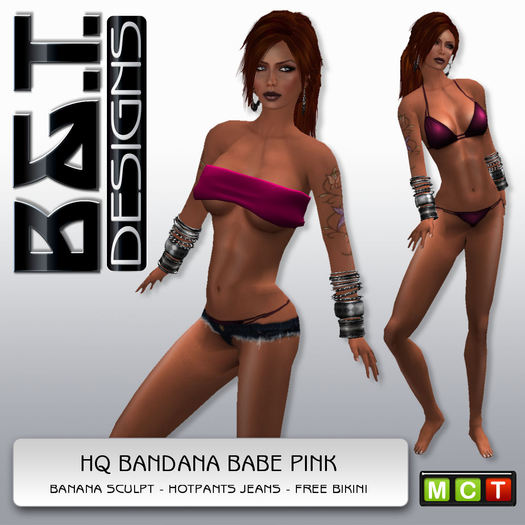 :.<B&T>.: Bandana Babe - Pink [NEW 75L$ RELEASE]