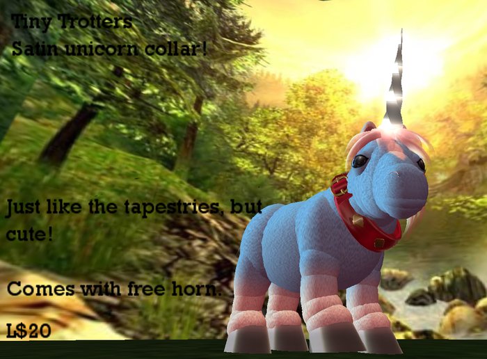 Tiny Trotters Satin unicorn collar