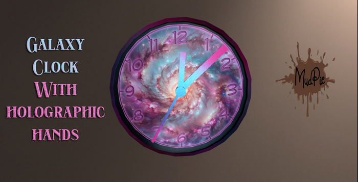 .:MudPie.:Galaxy:. Hologram Clock 