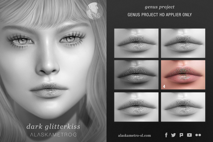 "Dark Glitterkiss" lip makeup TESTER | Genus Project HD Applier