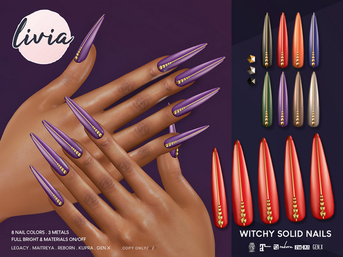 LIVIA Witchy Solid Nails