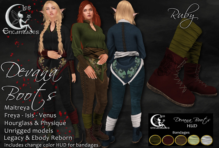 *LE* Devana Boots Ruby