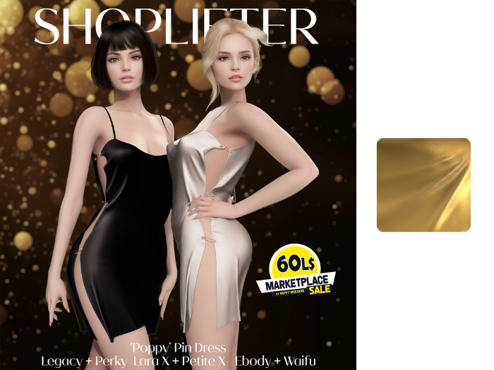 [SHOPLIFTER] - 'Poppy' Pin Dress / GOLD