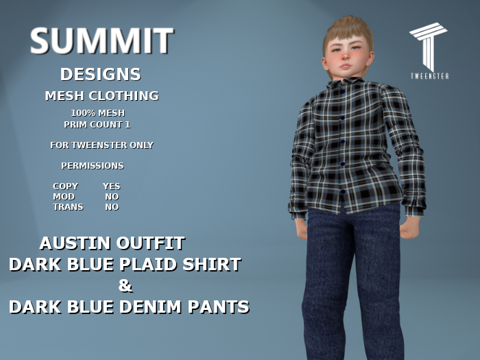 Summit Austin DBlue Plaid Outfit [Tweenster]