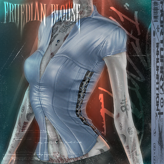 .:INHUMATION:. Fruedian Blouse Cerulean