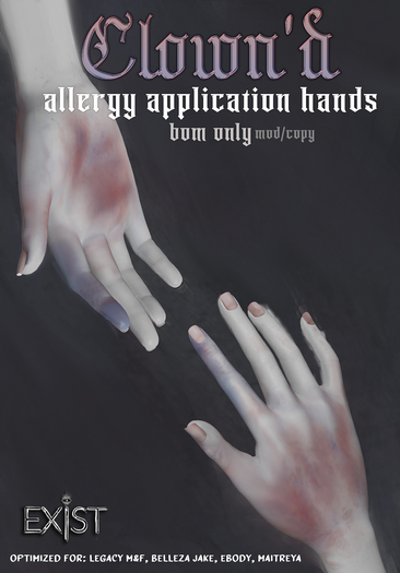 *exist* clown'd allergy application