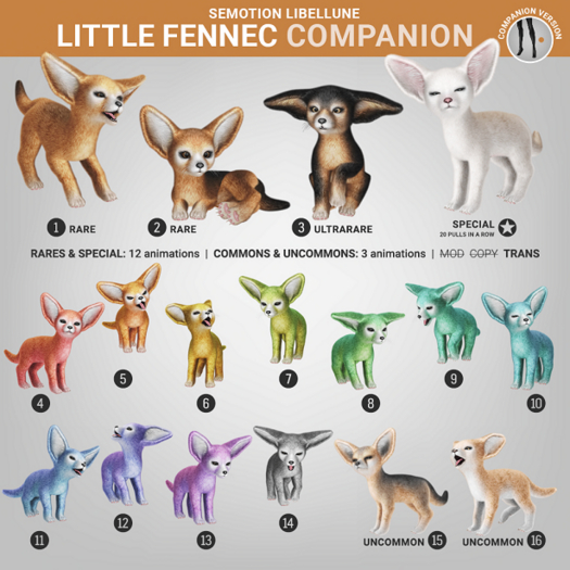 SEmotion Libellune Little Fennec Companion SPECIAL